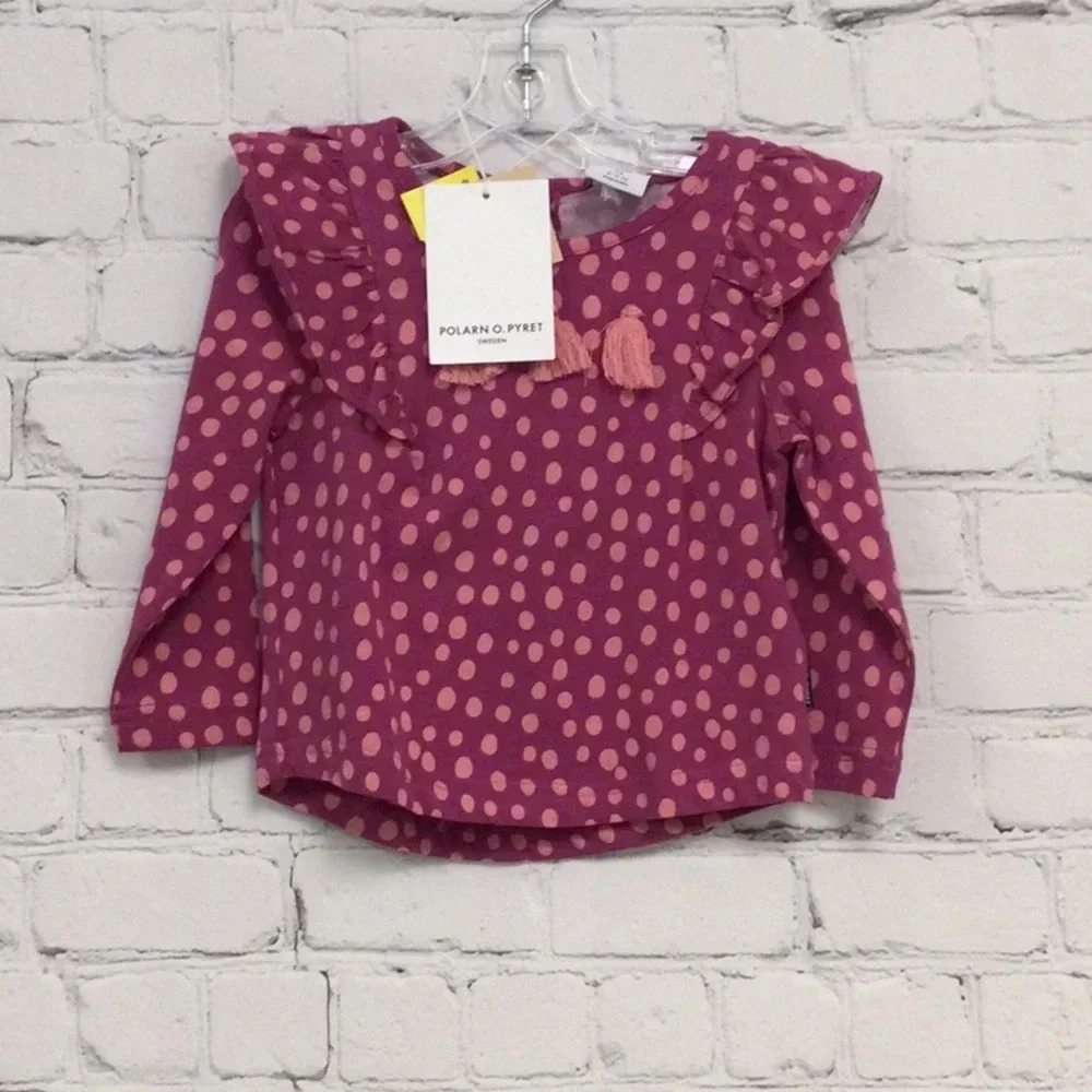 NWT Polarn O. Pyret Long Sleeve Top 6-9M